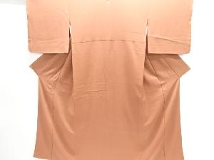 織柄一つ紋色無地着物